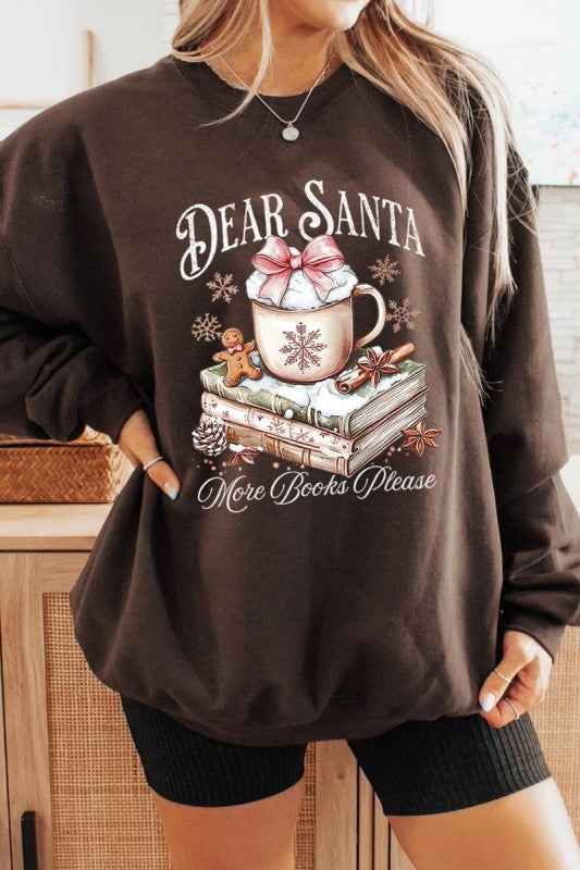 Dear Santa Books Graphic Sweatshirt