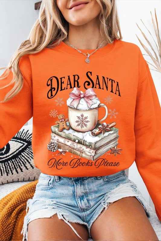 Dear Santa Books Graphic Sweatshirt