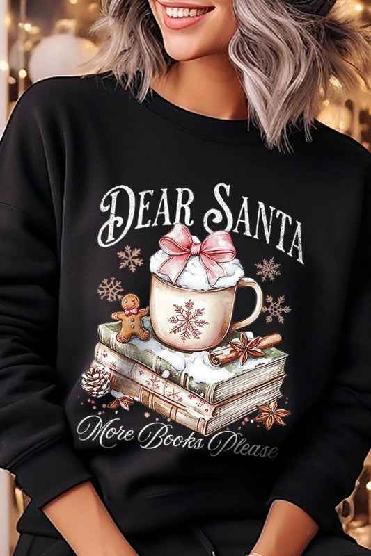 Dear Santa Books Graphic Sweatshirt