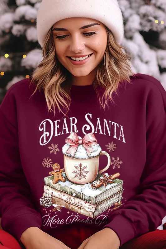 Dear Santa Books Graphic Sweatshirt
