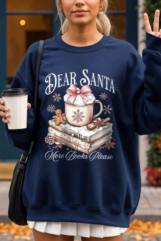 Dear Santa Books Graphic Sweatshirt