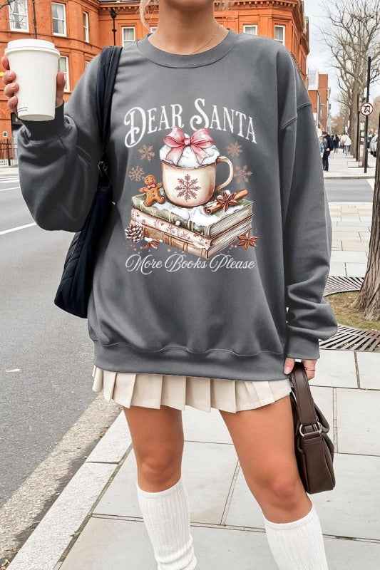 Dear Santa Books Graphic Sweatshirt