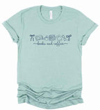 Books and Coffee Graphic Tee