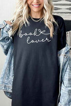Book Lover Script Tee – Minimalist Graphic Cotton T-Shirt