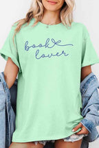 Book Lover Script Tee – Minimalist Graphic Cotton T-Shirt