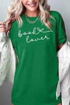 Book Lover Script Tee – Minimalist Graphic Cotton T-Shirt