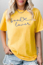 Book Lover Script Tee – Minimalist Graphic Cotton T-Shirt