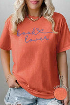 Book Lover Script Tee – Minimalist Graphic Cotton T-Shirt