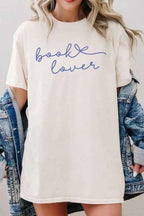 Book Lover Script Tee – Minimalist Graphic Cotton T-Shirt