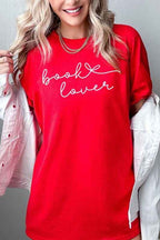 Book Lover Script Tee – Minimalist Graphic Cotton T-Shirt