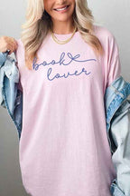 Book Lover Script Tee – Minimalist Graphic Cotton T-Shirt
