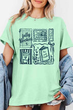 Fully Booked Graphic Tee – Book Lover Collage TShirt