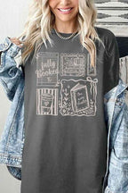 Fully Booked Graphic Tee – Book Lover Collage TShirt