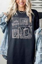 Fully Booked Graphic Tee – Book Lover Collage TShirt