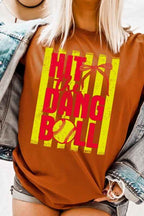 Hit the Dang Ball Softball Graphic Tee