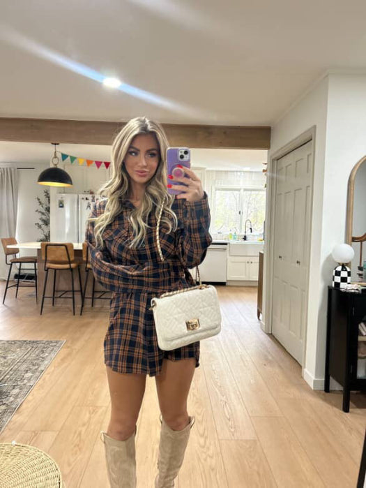 Crisp Breeze Oversized Plaid Flannel Shirt – Button Down