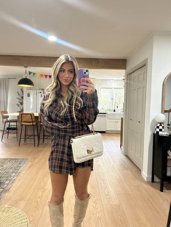 Crisp Breeze Oversized Plaid Flannel Shirt – Button Down