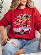 Sunset Chaser Graphic Tee, Cropped Hoodie & Crewneck – Comfort Colors