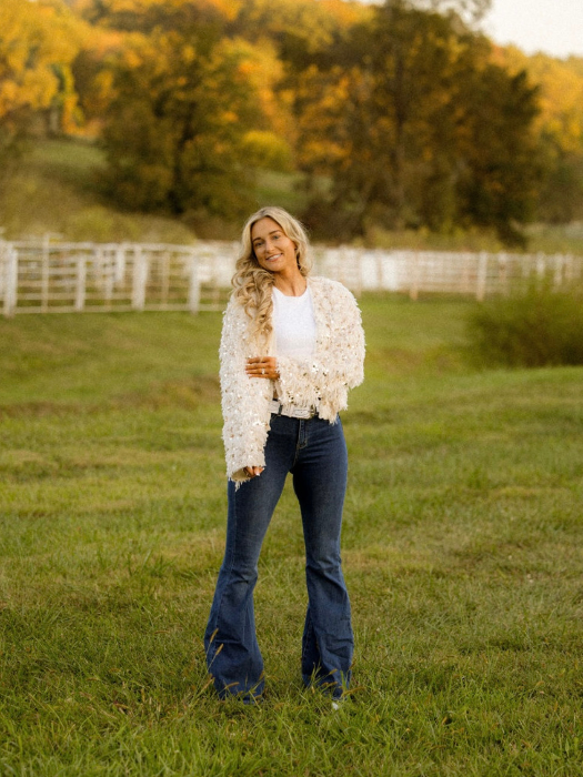Fiona High Waisted Bell Bottom Flare Jeans – Medium Wash Denim