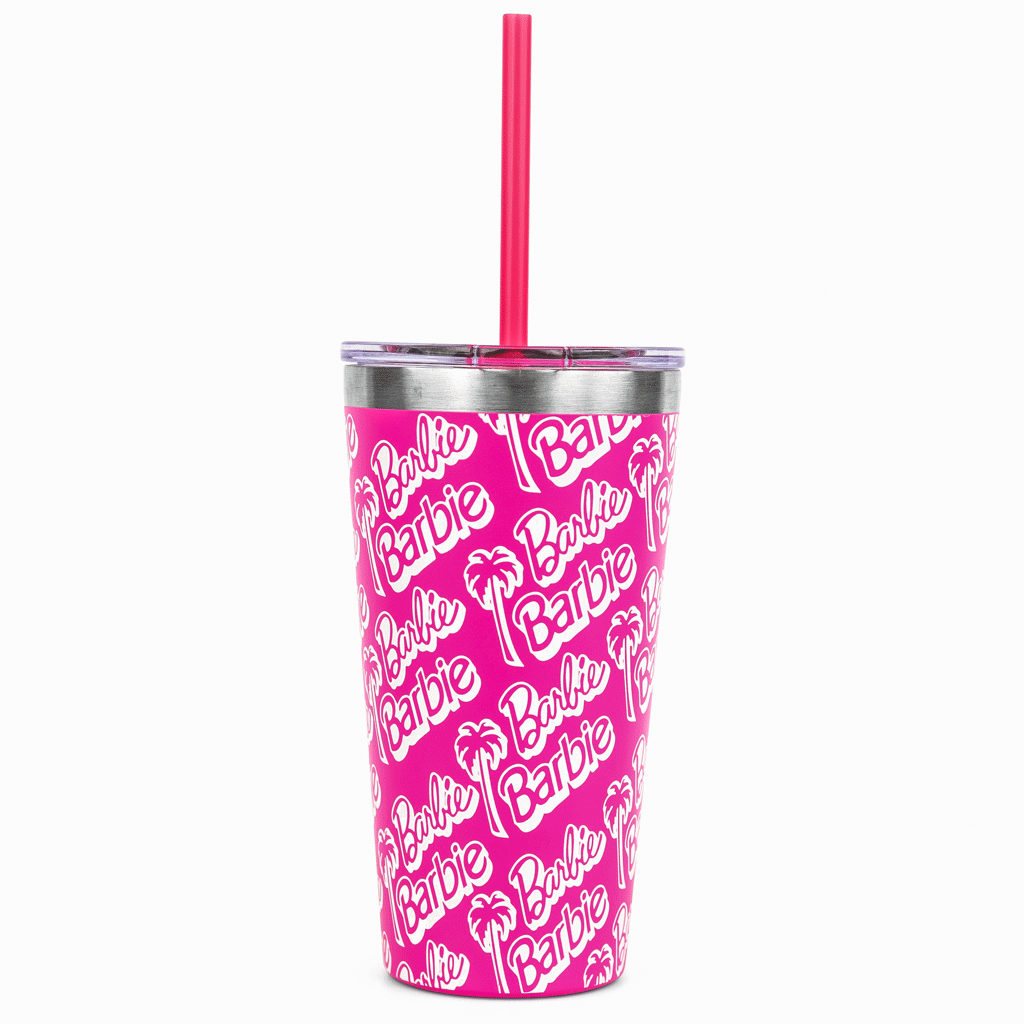 Barbie™ x Dragon Glassware® Insulated Tumbler with Lid & 2 Straws – 16 oz
