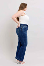 Jacqueline Judy Blue Flare Jeans – High Rise Stretch Denim