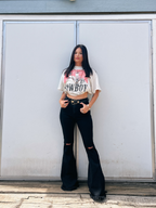 Western Country Roads Concert Bundle – Flare Jeans + Western Tee Outfit