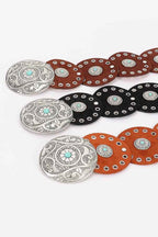 Twister Suede Disc Belt – Turquoise Western Belt