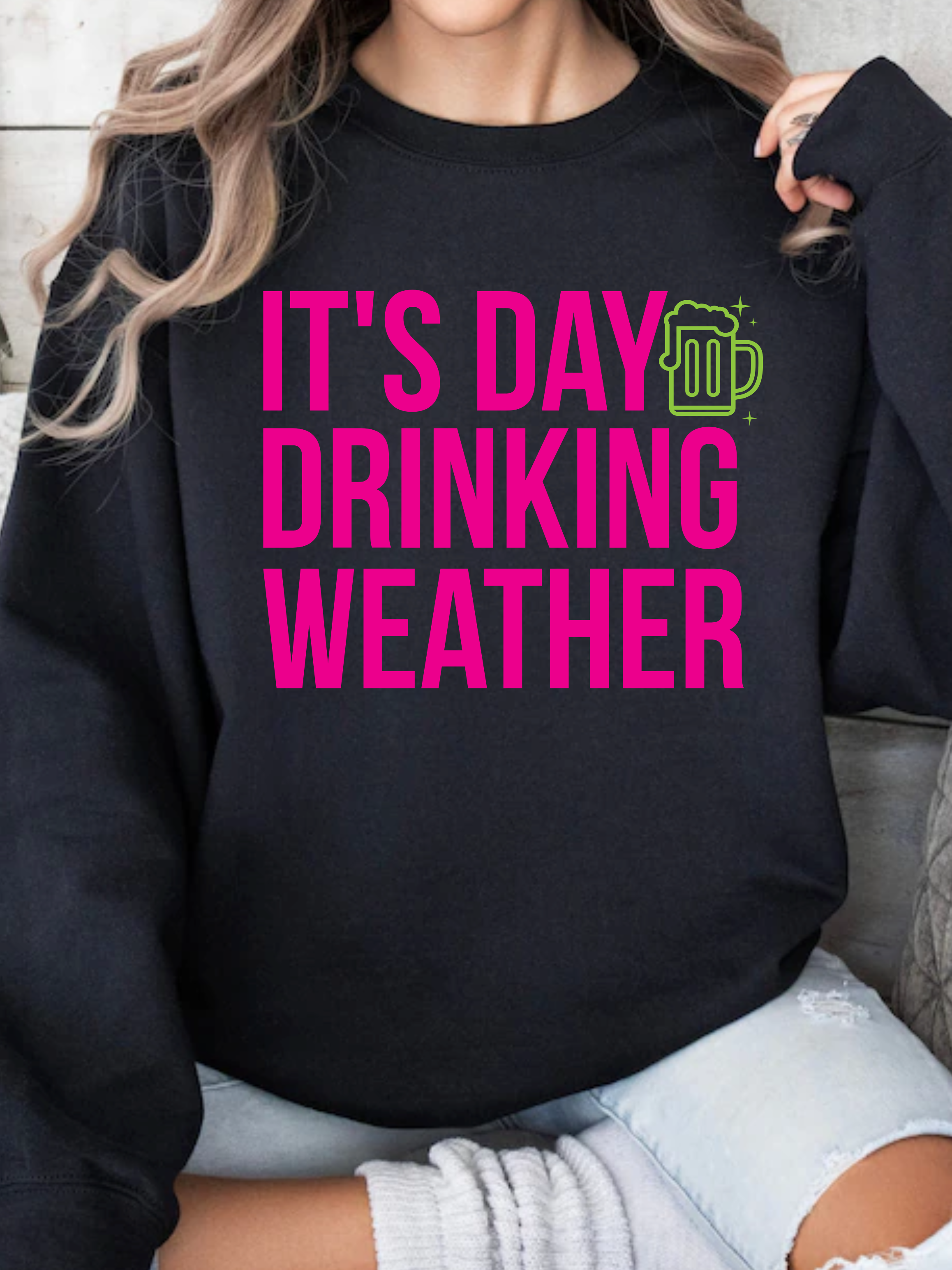 It's Day Drinking Weather Graphic