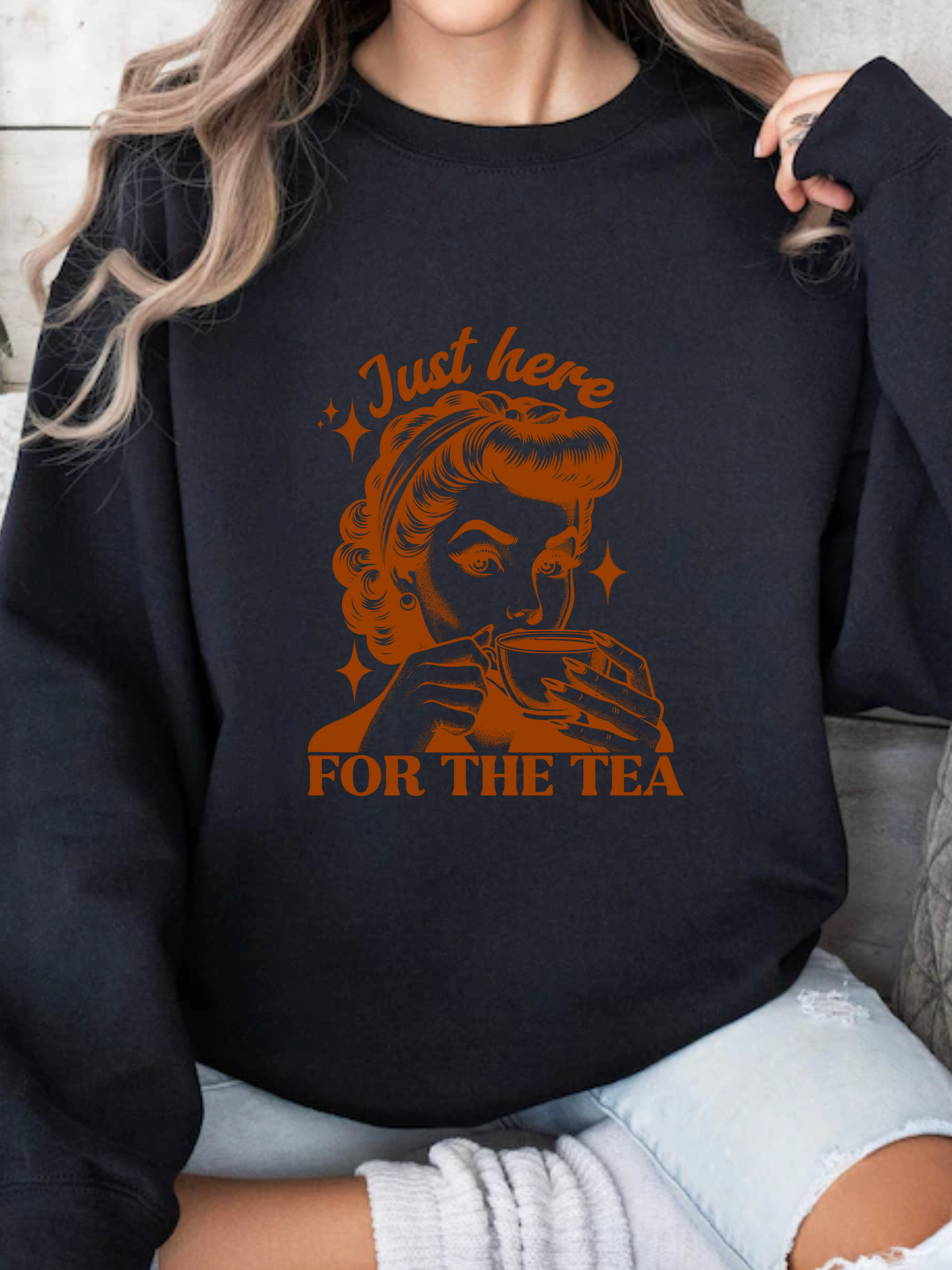 Here For The Tea Graphic Tee – Funny Boutique Shirt