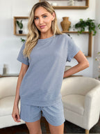 Cameron Textured Set in Cloudy Blue