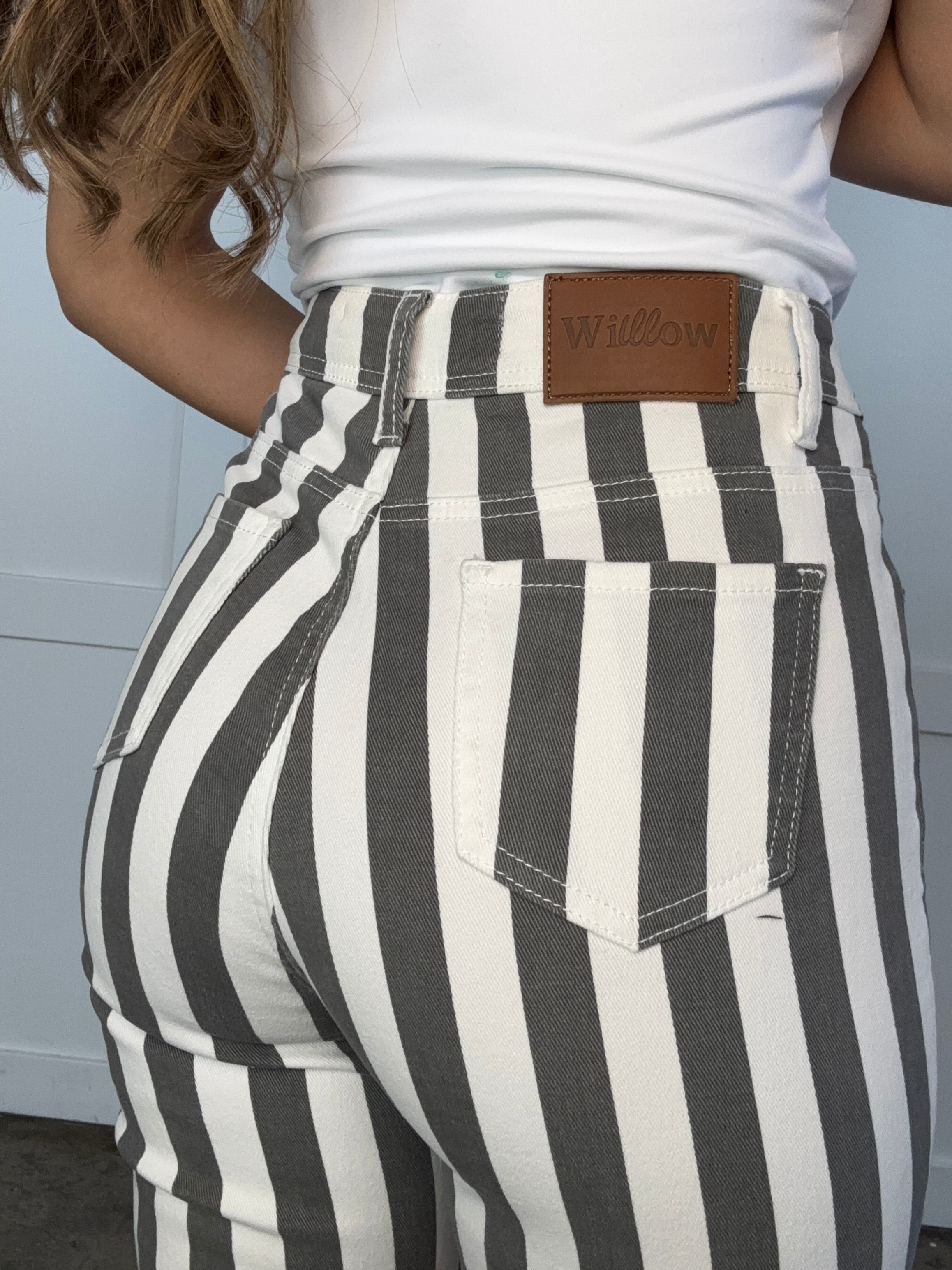Farrah Striped Flare Jeans – Broadway Girl Denim