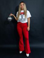 Western Country Roads Concert Bundle – Flare Jeans + Western Tee Outfit