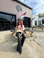 Western Country Roads Concert Bundle – Flare Jeans + Western Tee Outfit