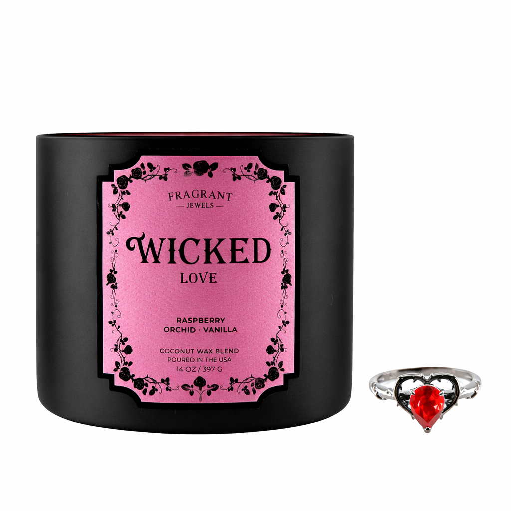 Wicked Love Jewel Candle with Hidden Surprise Ring | Fragrant Jewels Valentine's Collection