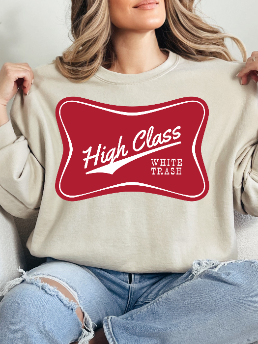 High Class White Trash Graphic Crewneck