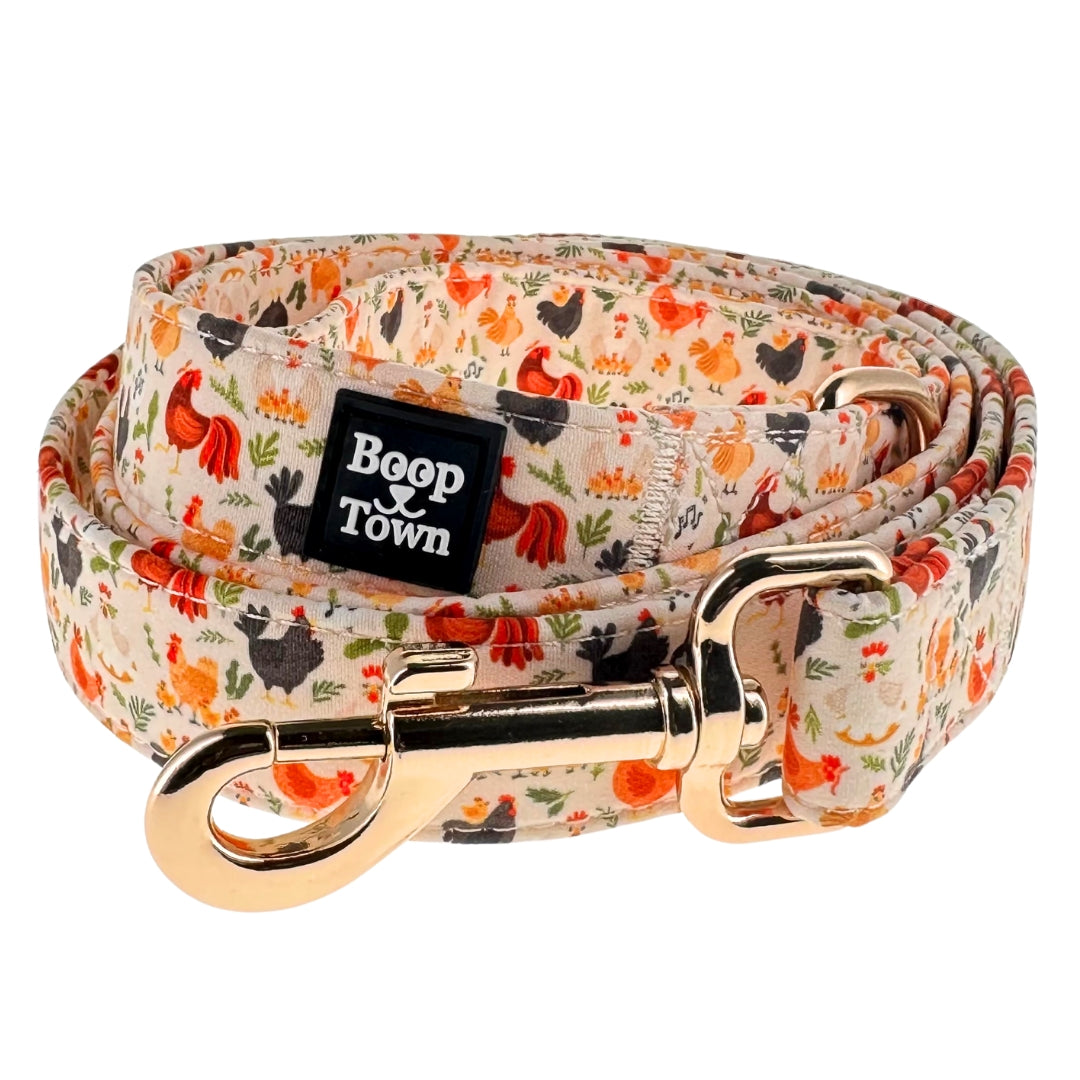 Boop Town Dog Leash – 5ft Soft Cotton Leash with Durable Metal Hardware