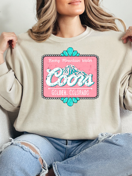 Rocky Mountain High Graphic Crewneck in Ivory
