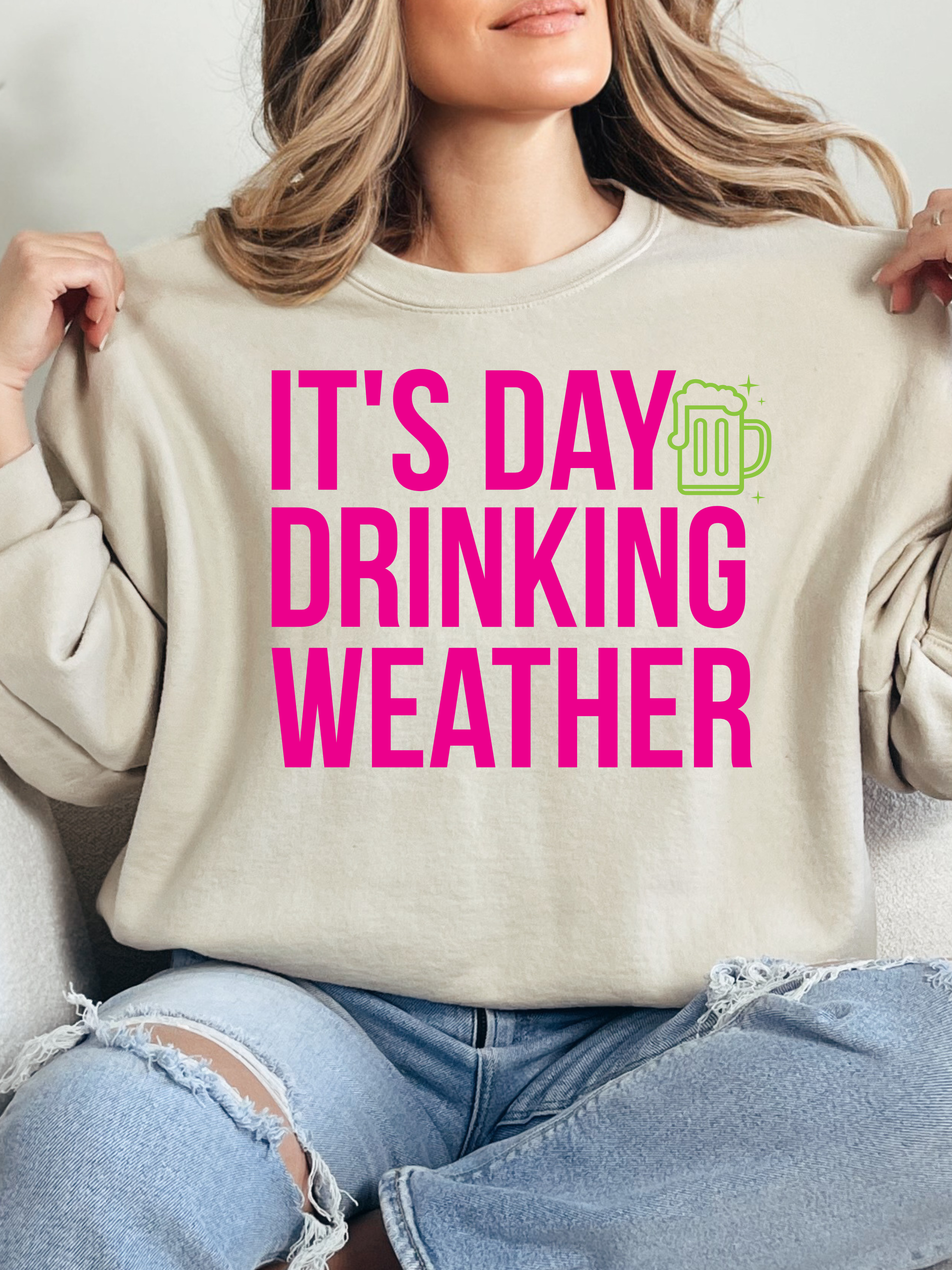 It's Day Drinking Weather Graphic