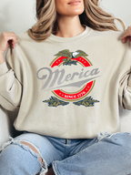 Merica Graphic Tee – Patriotic Red White Blue Shirt