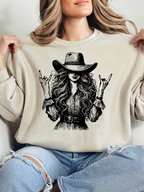 Women’s Lainey Cool Cowgirl graphic tee featuring an original Willow Boutique Western design on a relaxed-fit Comfort Colors® 100% cotton Crewneck in Ivory