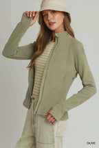 Umgee Soft Fleece Full Zip Jacket With Pockets