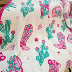 Western Whimsy Cozy Blanket – Soft Western Throw Blanket