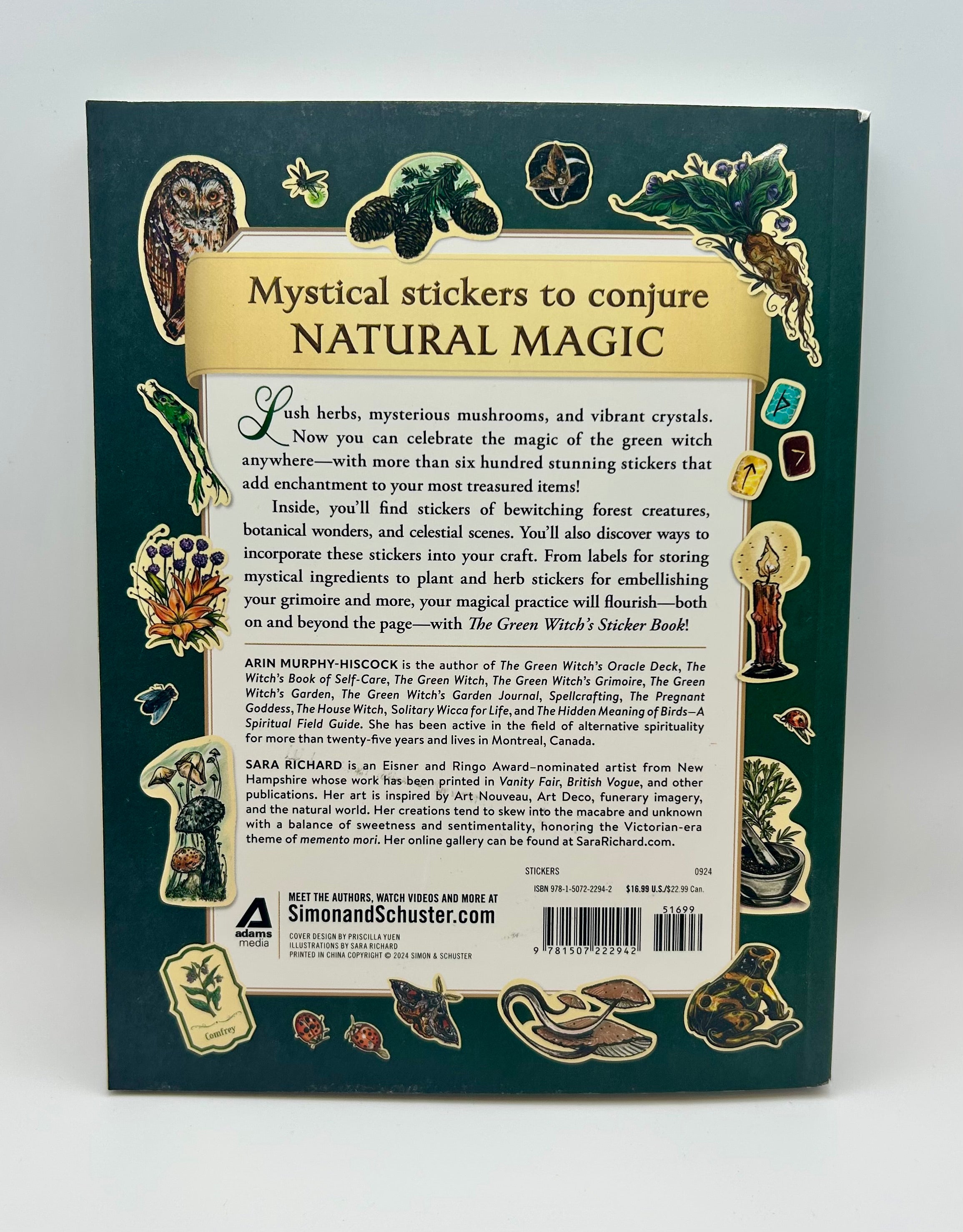The Green Witch's Sticker Book: 600+ Enchanting Stickers Inspired by Green Magic - Paperback