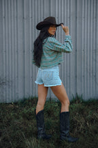 Saylor Distressed Denim Shorts - Light Wash
