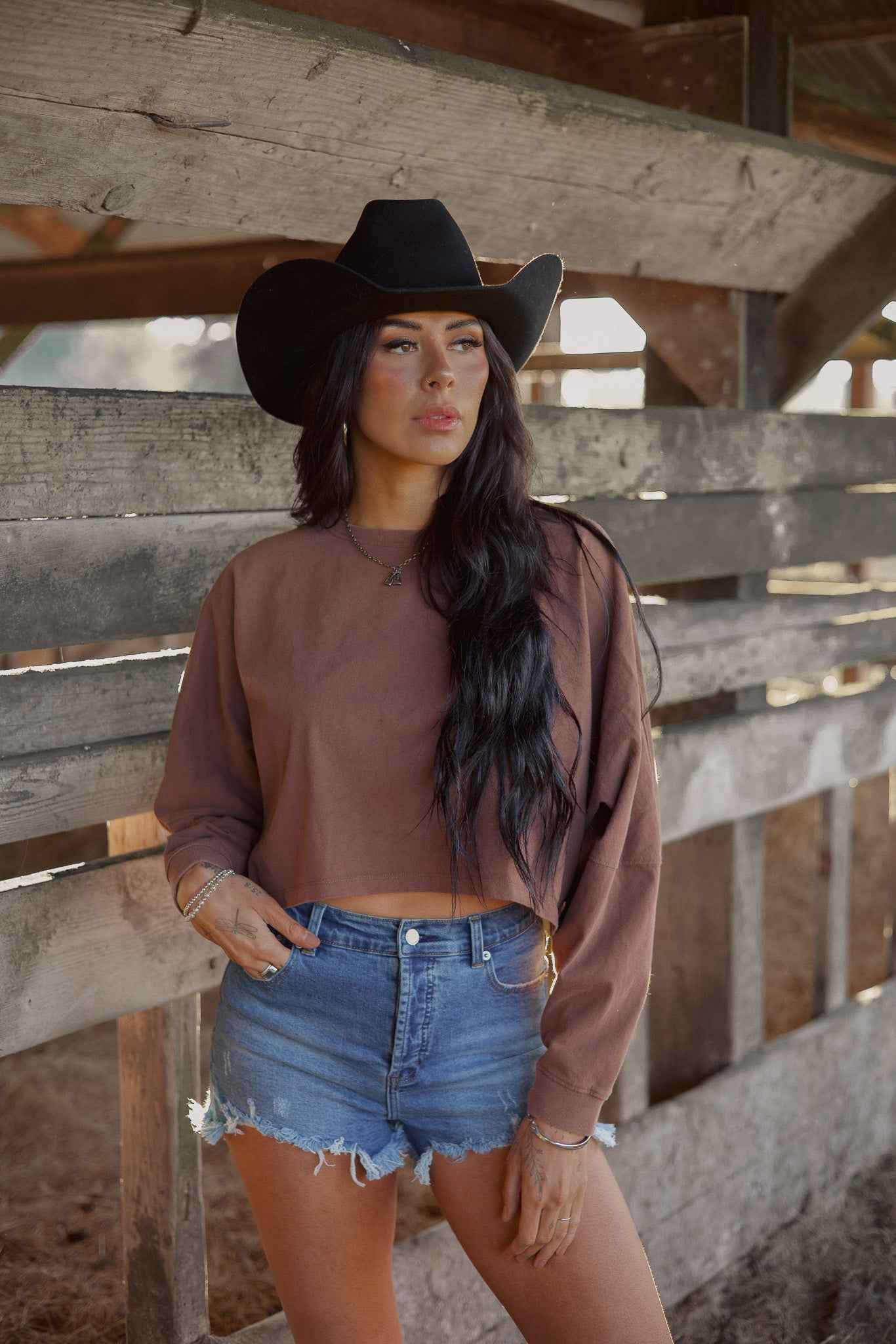 Saylor Distressed Denim Shorts – Medium Wash | Willow Boutique Exclusive