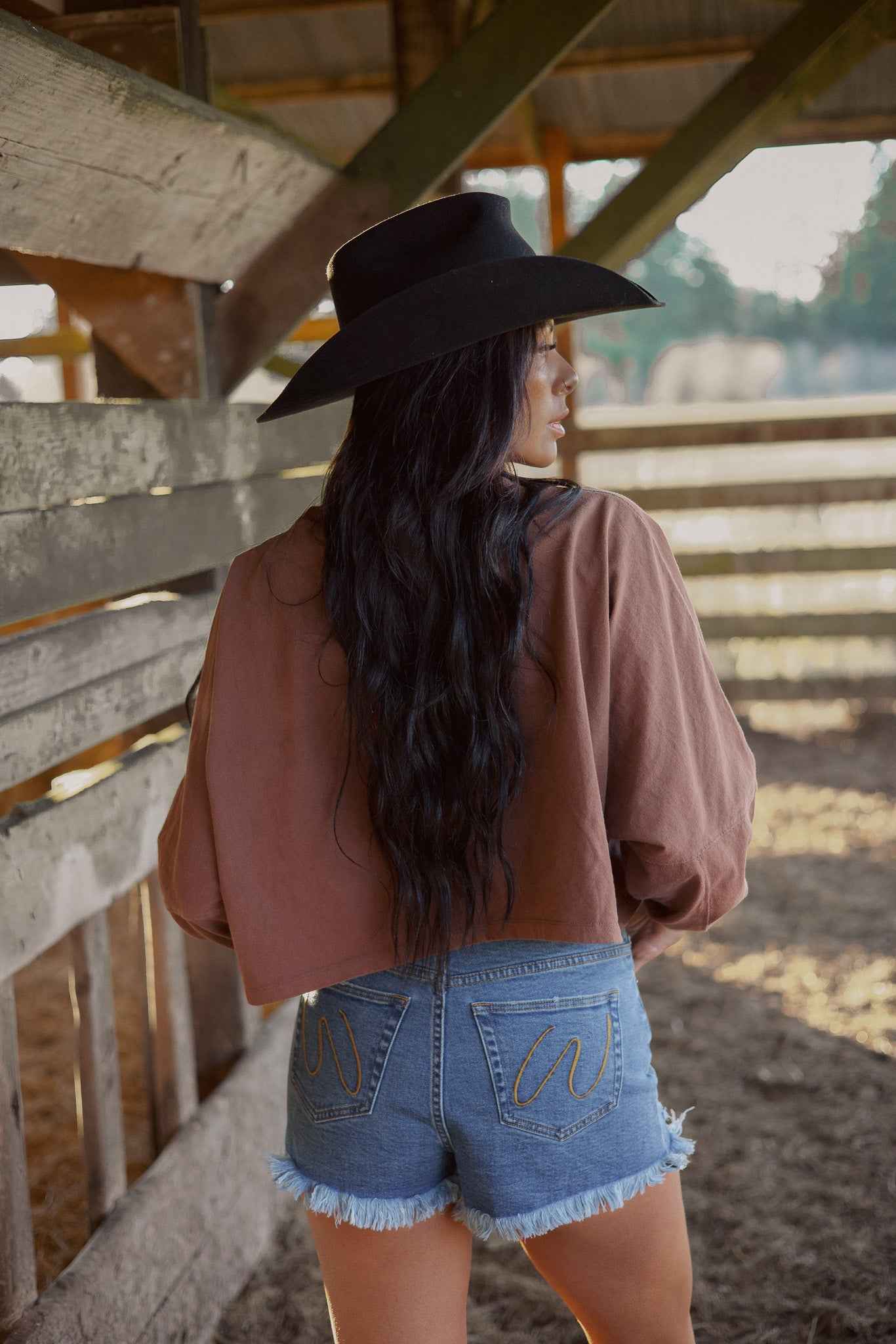 Saylor Distressed Denim Shorts – Medium Wash | Willow Boutique Exclusive
