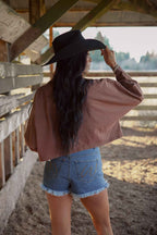 Saylor Distressed Denim Shorts – Medium Wash | Willow Boutique Exclusive
