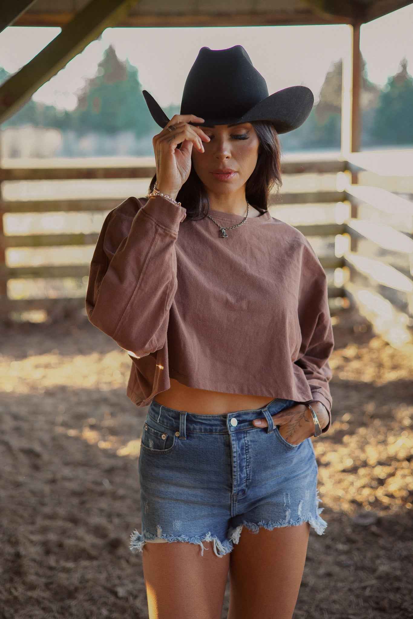 Saylor Distressed Denim Shorts – Medium Wash | Willow Boutique Exclusive