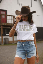 Lindsey Asymmetrical Distressed Shorts Medium Wash