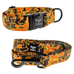 Boop Town Dog Collar & Leash Set – Soft Cotton Adjustable Set with Gold Hardware - Ash & Audrey